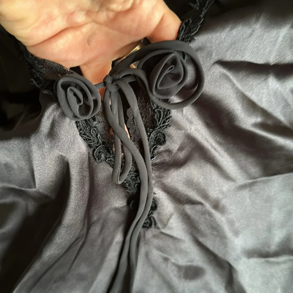 Cacique Black intimate nightie chemise size large - Picture 9 of 9